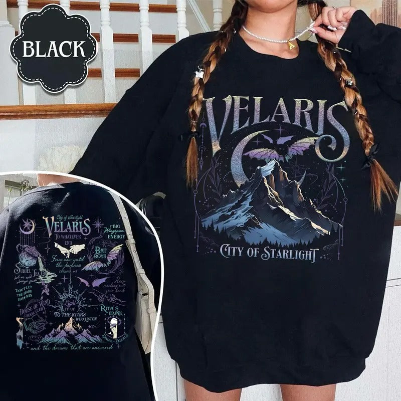 Velaris City Of Starlight Sweatshirt, The Night Court Shirt, Romance Readers Sweatshirt, Bookish Shirt, Velaris Sweater, Velaris Hoodie, Booktok Shirt, Fantasy Readers Sweatshirt