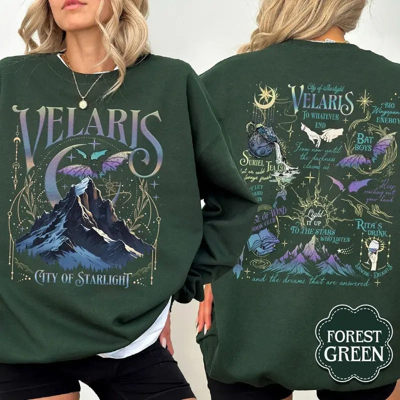 Velaris City of Starlight Sweatshirt, The Night Court Sweater, Court Of Dreams, City Of Starlight Acotar Merch