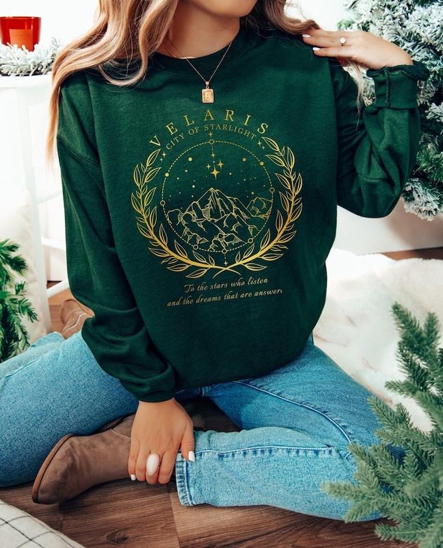 Velaris Sweatshirt, The Night Court Hoodie, Night Court Symbol Sweatshirt, A Court Of Thorns And Roses Court, Acotar Sweatshirt Gold