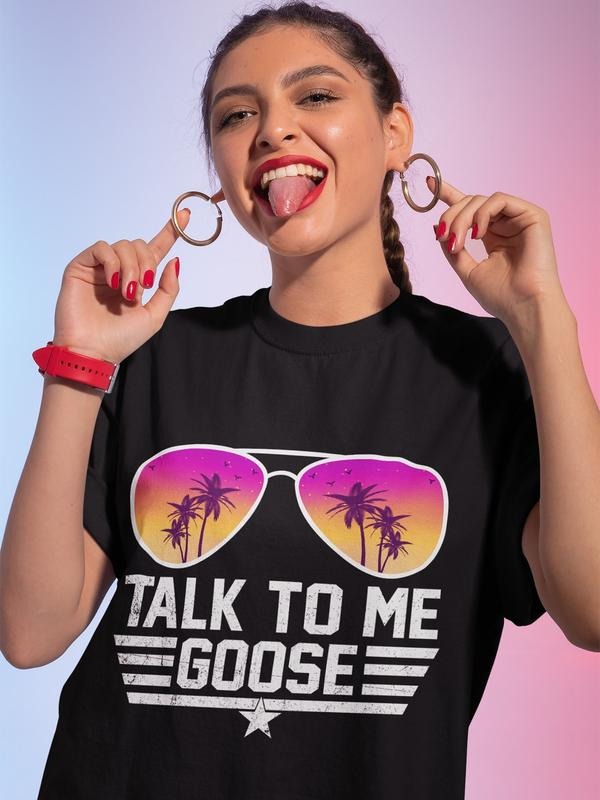 Victoria Maxwell, Vintage T-shirt, Talk To Me Goose T-Shirt, Top Gun Maverick Shirt, Tropical Sunglasses Unisex T-Shirt, Tropical Sunglasses Vintage Shirt, Summer Shirt, Gift for Girlfriend