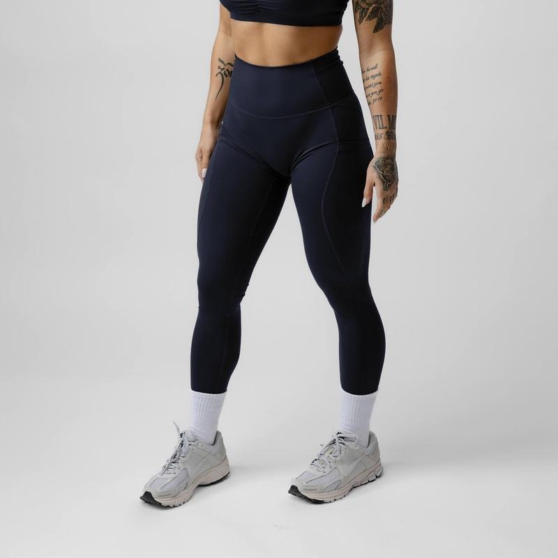 Victory Leggings in Midnight Navy Pattern for Women - All Seasons Wear T-Shirts, Hoodie, Sweatshirt | WearSparks.com