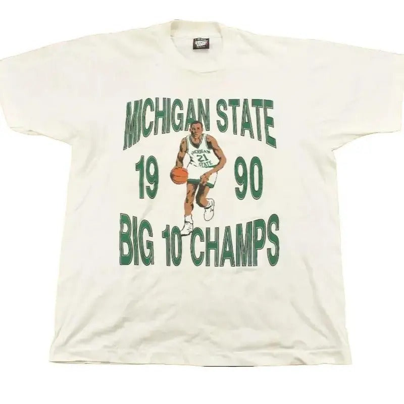 Vintage 1990 Michigan State University Spartans Big Tshirt, Michigan Tshirt, Sport Tees, Unisex Tshirt