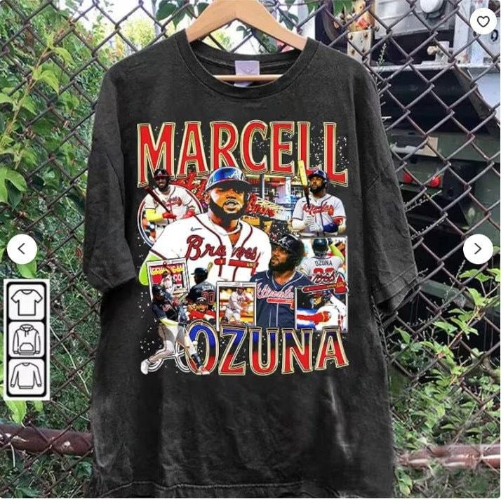 Vintage 90s Graphic Style Marcell Ozuna T-shirt - Marcell Ozuna T-shirt - Retro American Baseball Tee For Man and Woman Unisex T-shirt, Gift For Fan