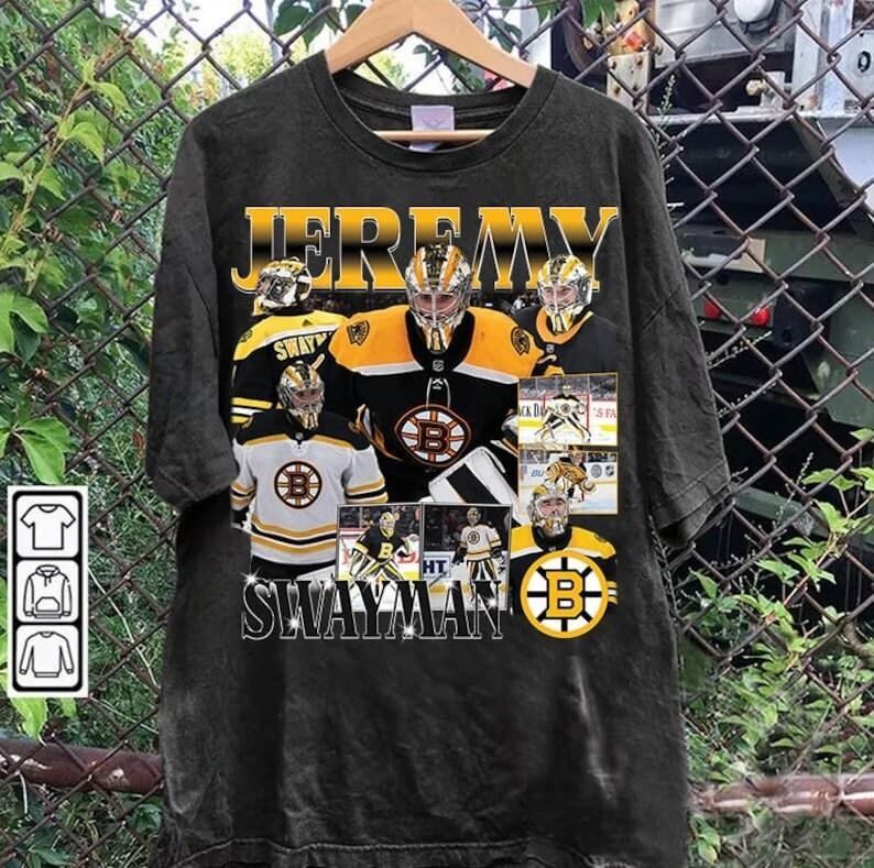 Vintage 90s Graphic StyleJeremy Swayman T-shirt - Jeremy Swayman T-shirt - Retro American Ice Hockey Tee For Man and...