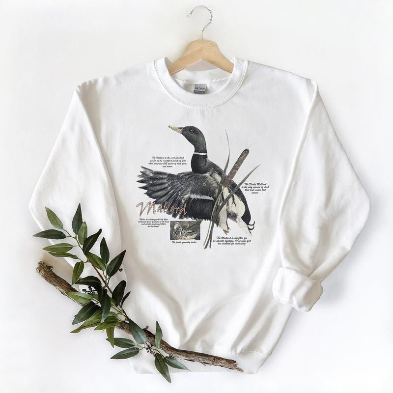 Vintage 90s Mallard Duck Sweatshirt Crewneck National Wildlife Habitat Hunting Season 2025 Unisex T-shirt, hoodie Cotton