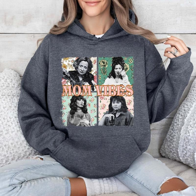Vintage 90s Mom Vibes Hoodie, Mom Vibes Sweatshirt, Retro Funny Mom Sweatshirt, Mom Life Shirt, Mother's Day Gift Crewneck, Cool Mom Hoodie