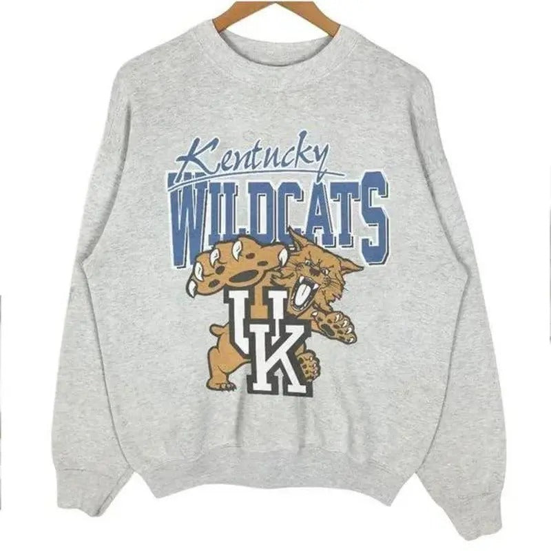 Vintage 90s NCAA University of Kentucky Wildcats Logo Retro 90s Sweatshirt, Cotton Menswear, Classic Sport Unisex Shirt, Gifts For Football Fan