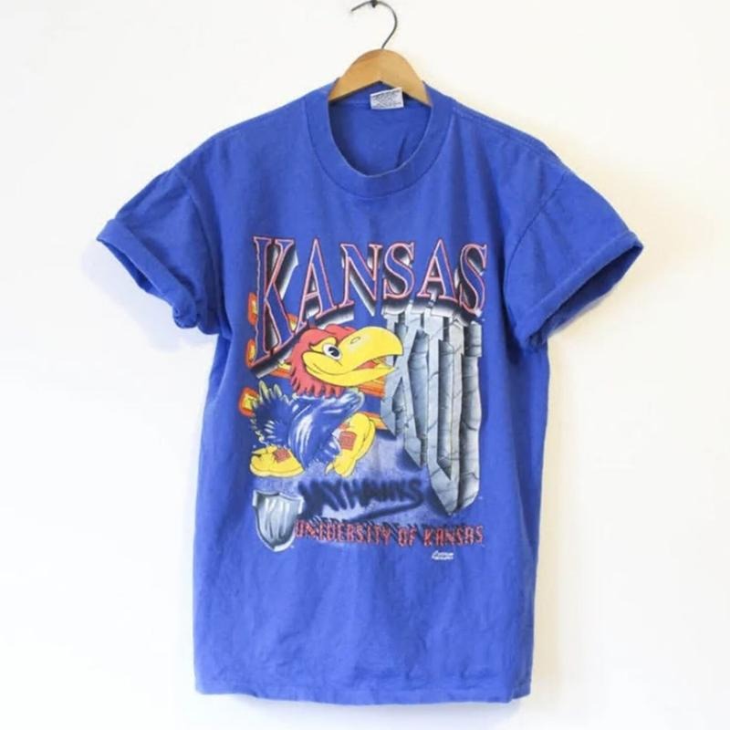 Vintage 90s University of Kansas Jayhawks T-shirt, Kansas Jayhawks T-shirt, Kansas Jayhawks T-shirt, Kansas Jayhawks...