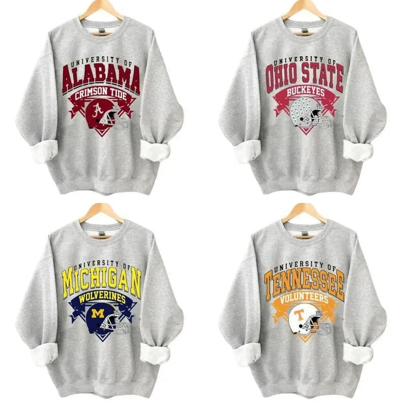 Vintage All Teams University NCAA Sweatshirt, Sport Grey Sweatshirt, Gift For Fan