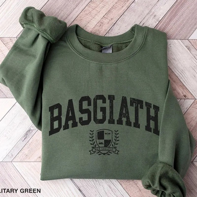 Vintage Basgiath War College Sweatshirt, Fourth Wing Sweatshirt, Violet Sorrengail, Bookish Sweatshirt, Xaden Riorson, Fantasy Book Dragon