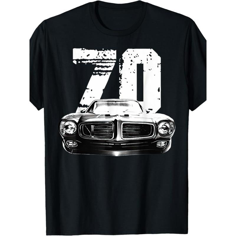 Vintage Black Car Muscle Car 70 Classic T-shirt -100% cotton 220g made in usa Hoodie, Sweatshirt | WearSparks.com