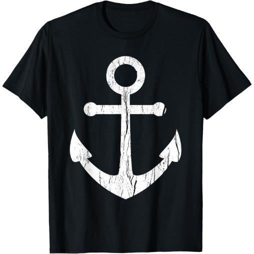 Vintage Boat Anchor T Shirt Nautical Sailing Mens Gift T-Shirt Made in USA