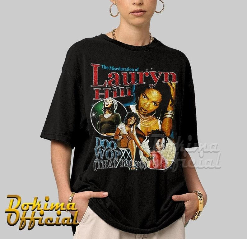 Vintage Bootleg Inspired Tee Ms Lauryn Hill Graphic Unisex Tee Fugees Vintage T-Shirt , Vintage Rap T shirt