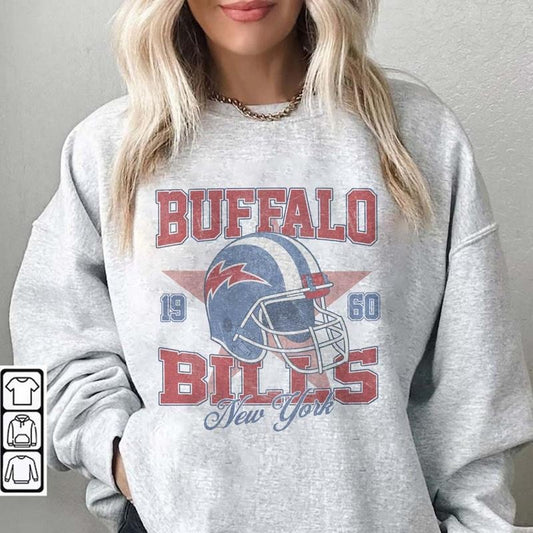 Vintage Buffalo Football Crewneck, Buffalo Bill Sweatshirt, Bill Sweatshirt, Bills Football, Buffalo New York, Buffalo Fan Gift