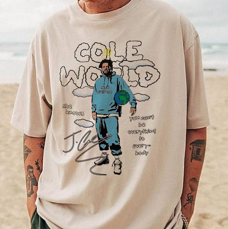 Vintage Cole World music Graphic Tshirt Menswear Top