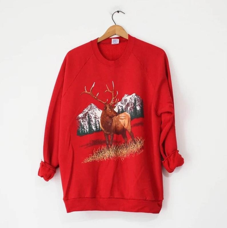 Vintage Deer Stag Wilderness Sweatshirt Deer Lovers Sweatshirt Deer T-Shirt Deer Shirt Deer Sweatshirt Gift For Her Gift For Him