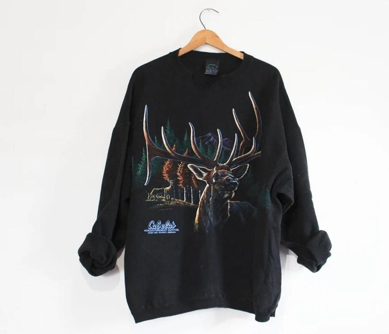 Vintage Deer Stag Wilderness Sweatshirt Deer Lovers Sweatshirt Deer T-Shirt Deer Shirt Deer Sweatshirt Gift For Her Gift For Him Menswear Athletic