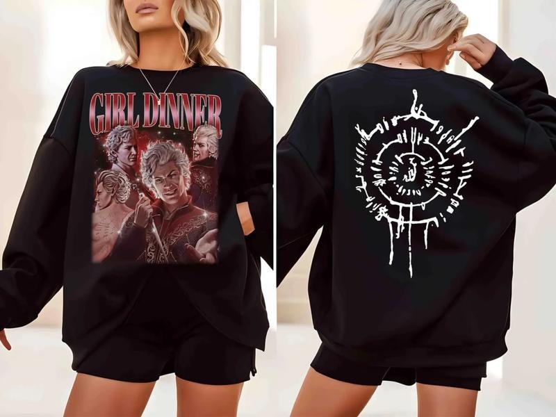 Vintage Dinner Girl Sweatshirt, Baldur's Gate 3 Adventure Sweatshirt, Astarion High Elf T-Shirt, I Can Fix It, Gamer Gift...