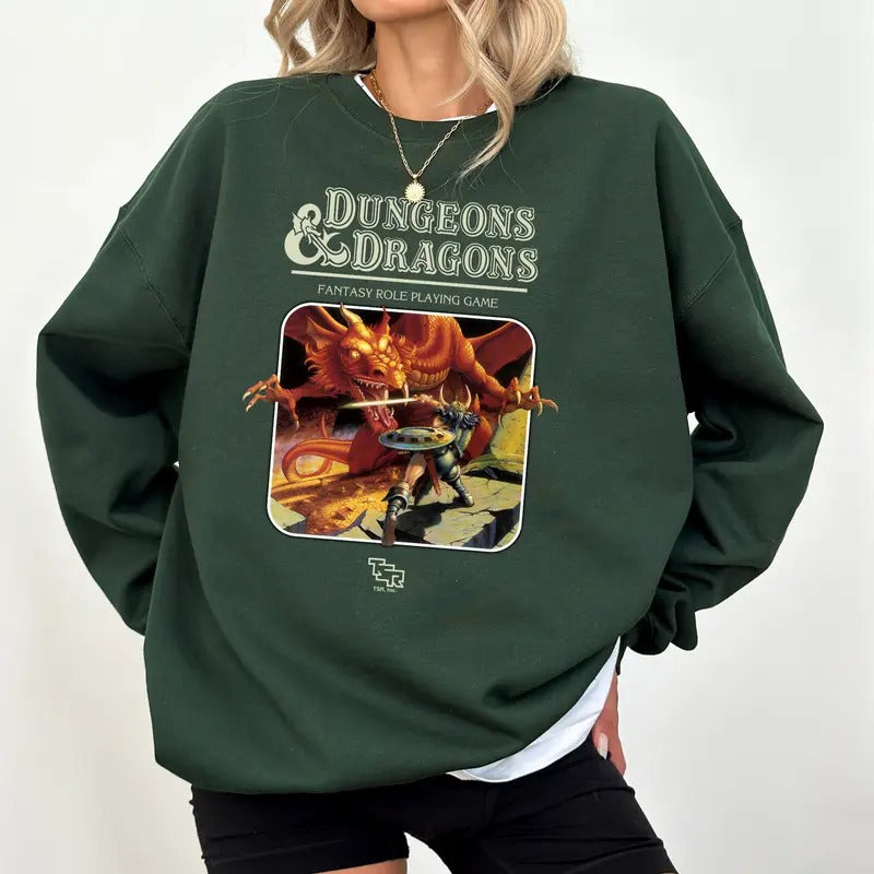 Vintage Dungeons & Dragons 1974 Sweatshirt, DnD Sweatshirt, DnD Shirt, Dungeon Master Sweatshirt