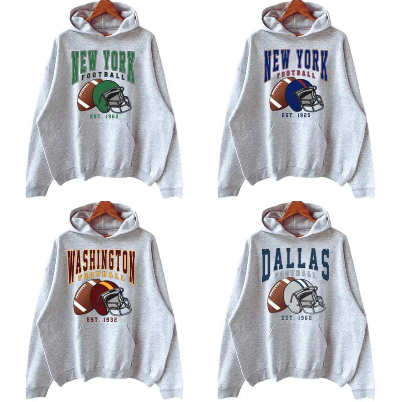 Vintage Football Hoodie, Hometown Football Hoodie, Vintage Graphic Tees, Football Fan Gift