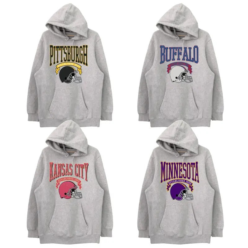 Vintage Football Hoodie, Hometown Pullover, City Football Retro Hoodie, Unisex Hoodie