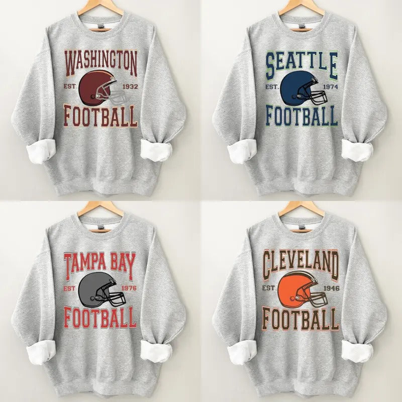 Vintage Football Sweatshirt, City Football Retro Sweatshirt, Football Retro Sweatshirt, Football Throwback Sweatshirt, Unisex Sweatshirt
