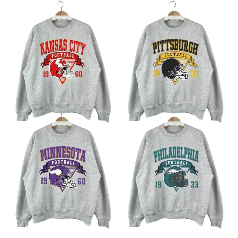 Vintage Football Sweatshirts, Hometown Football Sweatshirt, Retro Football Crewneck, Vintage Graphic Tees, Football Fan Gift, Unisex Shirt