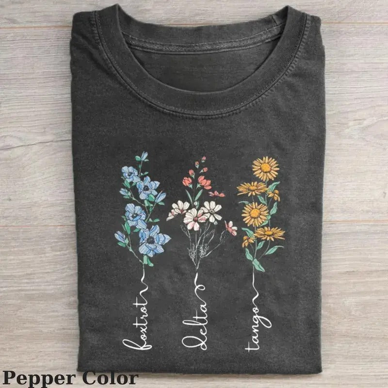 Vintage Foxtrot Delta Tango FDT T-shirt, Love Flower Tee , FDT TShirt, Gift for him, Gift for her, UNISEX Tshirt