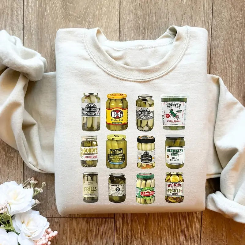 Vintage Funny Canned Pickles Shirt, Retro Funny Pickle Shirt ,Canning Season Sweatshirt