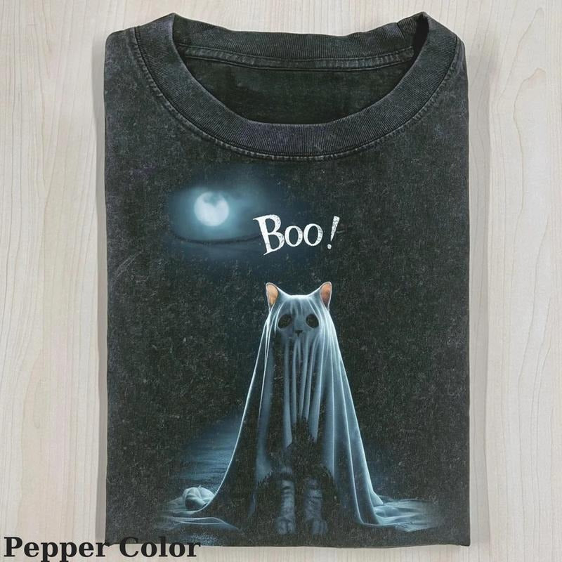 Vintage Ghost Kitten T-shirt, Ghost Kitten T-shirt, Cute Cat Shirt, Love Cat Tshirt- Meme Cringe Funny Dumb Shirts, Unisex Shirt Menswear Womenswear Streetwear