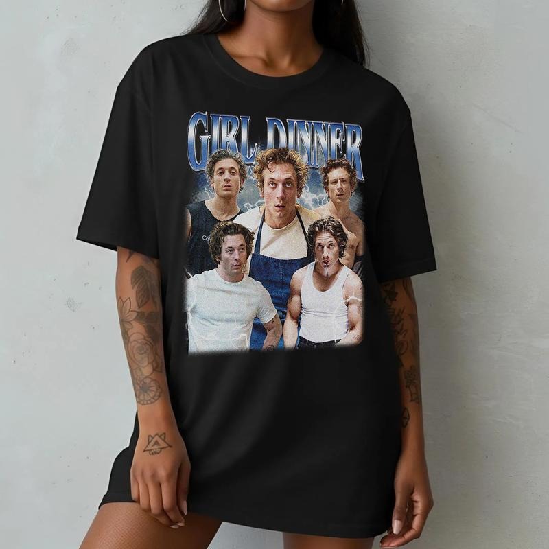 Vintage Girl Dinner Jeremy Allen White T-Shirt, Carmen Berzatto Jeremy Allen White Fan Merch, The Bear Series, Let It Rip, Hot TV Show, Retro Tee