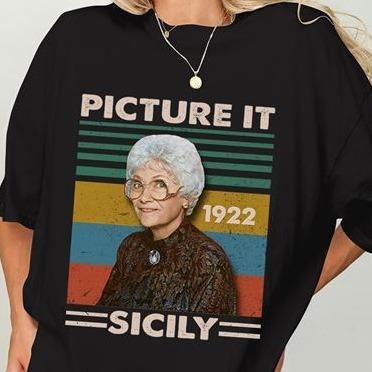 Vintage Golden Girls Shirt Picture It Sicily 1922 Sophia Petrillo Vintage T Shirt