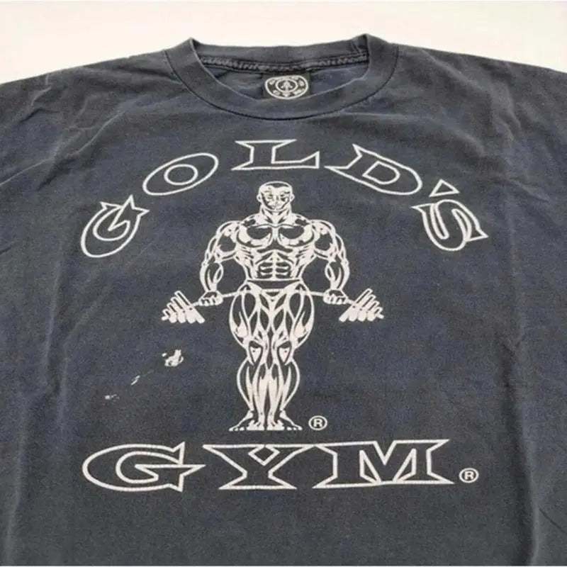 Vintage Golds Gym 1990s Retro Shirt Womenswear Fit Streetwear Fit T-Shirt Sweatshirt Hoodie Cotton Top Graphic Tee