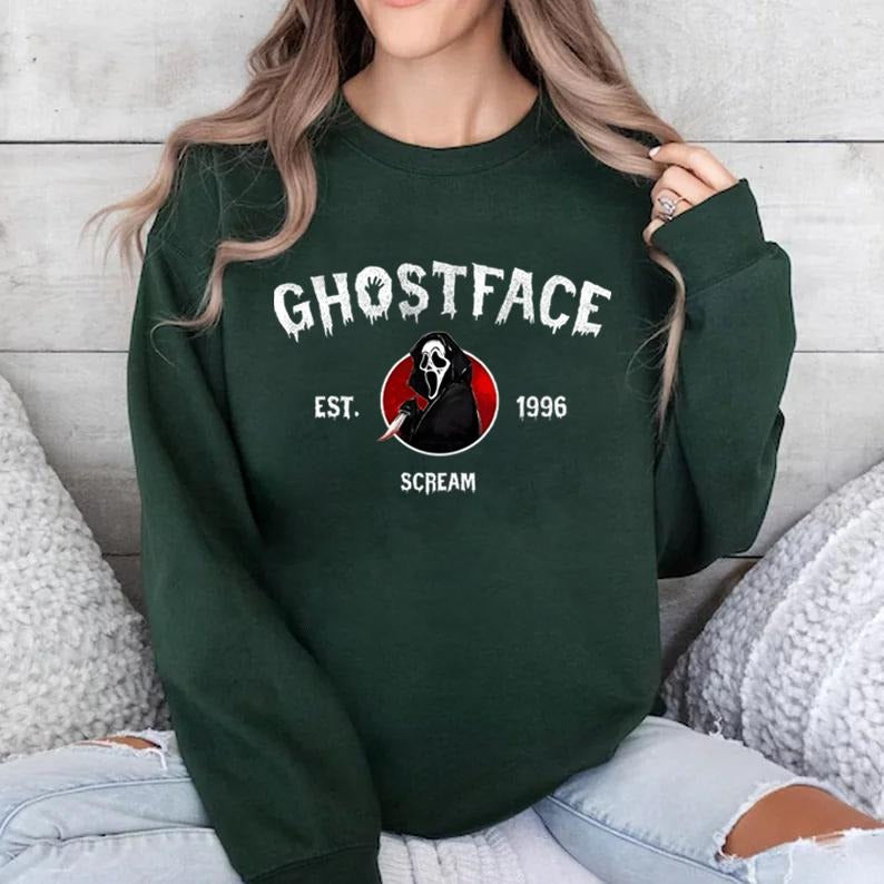 Vintage Halloween Characters Sweatshirt, Halloween Crewneck, Halloween Movie Fan Gift, Characters Movie Sweatshirt, Halloween Sweatshirt, Halloween Movie Sweatshirt, Ghostface Scream Shirtstyle{n002}2