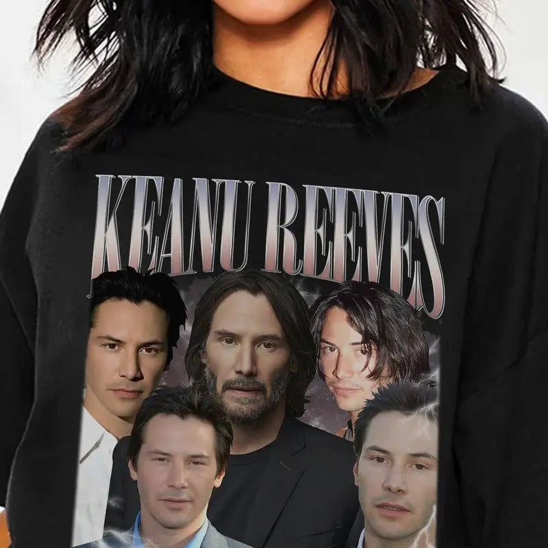 Vintage Keanu Reeves Shirt , Cotton Unisex T-Shirt, Crew Neck, Menswear Top, Womenswear Top Underwear Streetwear