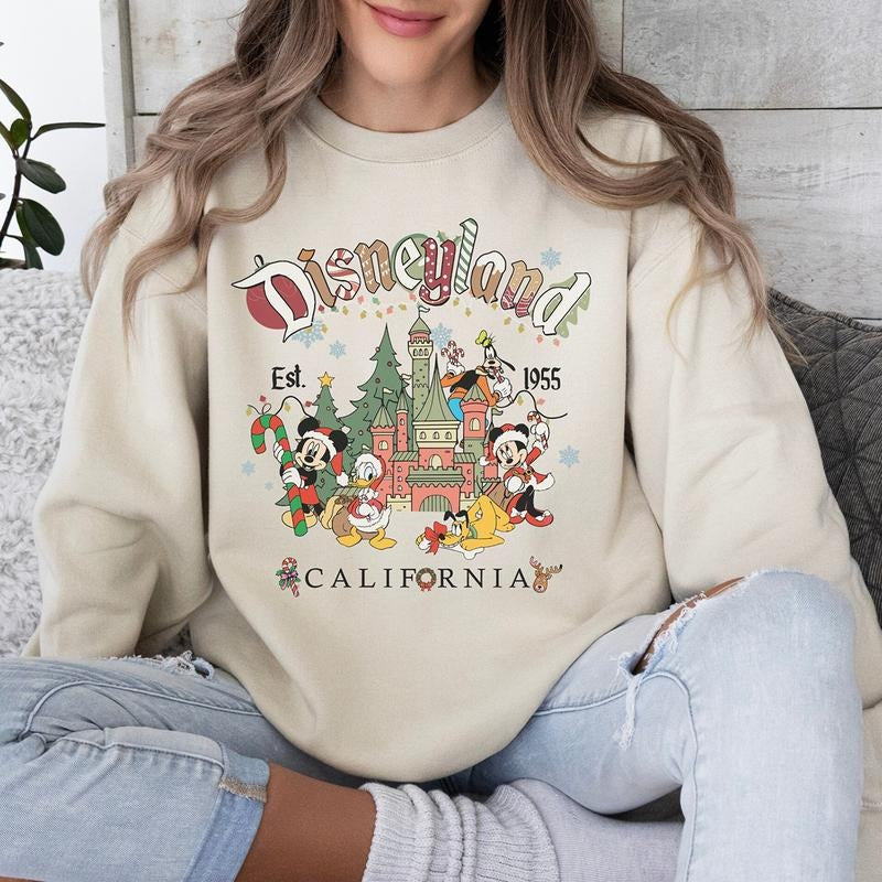 Vintage Magic Land California 1955 Christmas Crewneck Sweatshirt, Hoodie, T-shirt
