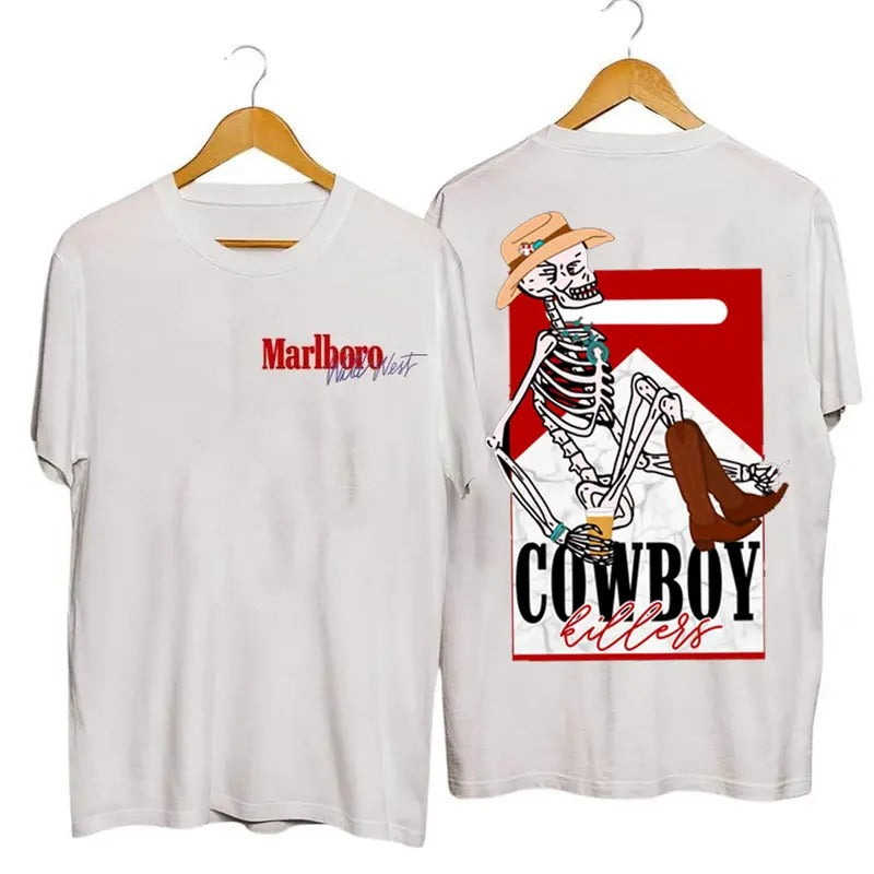 Vintage Marlboro Cowboy Wild West Shirt, Country Music Shirt, Cowboy Killer Shirt, Boho Shirt, Cowboy Rodeo Tshirt, Country Music Tee Gift wompwompshirtsstyle{n002}2