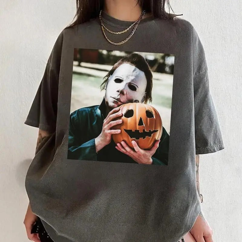 Vintage Michael Myers Halloween Shirt, Pumpkin Halloween Shirt, Retro Halloween Shirt Hoodie, Sweatshirt | WearSparks.com