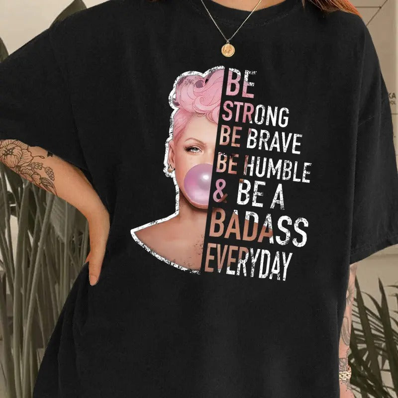 Vintage P!nk Be Strong Music Tshirt Streetwear Crewneck Comfort, Top Womenswear Hoodie, Sweatshirt | WearSparks.com