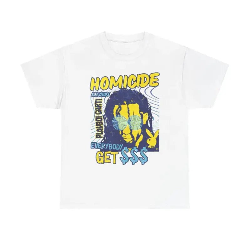 Vintage Playboi Carti Graphic T-Shirt, 90s Rapper Inspired Merch, Retro Hip-Hop Shirt, Y2K Casual Streetwear Cotton Top, Menswear Womenswear