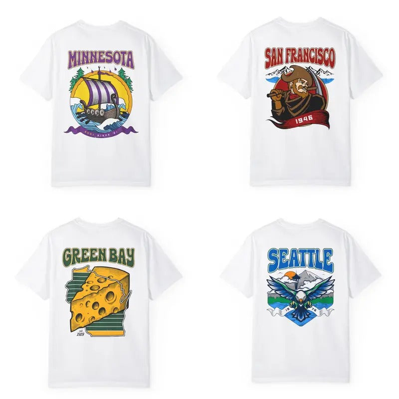 Vintage Teams Football T-shirt, Football Fan Gift, Retro Fan T-shirt, Gift For Fan Football men's sweatshirts