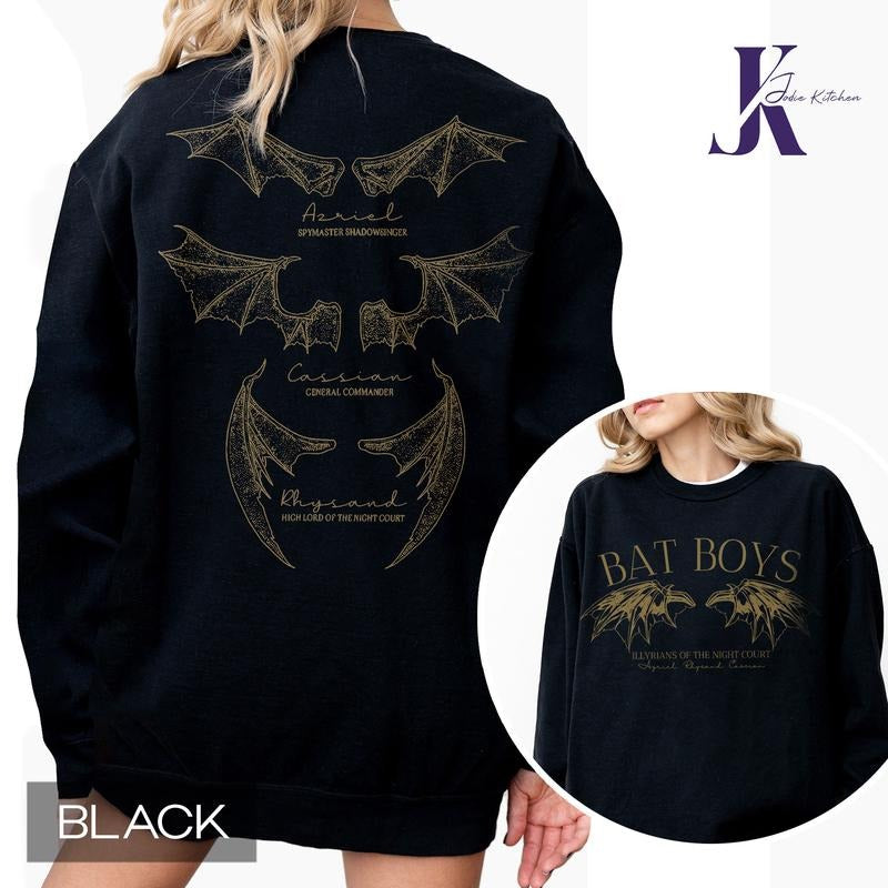 Vintage The Bat Boys Illyria Shirt, Bat Boys Crew T-shirt, Acotar Merch Rhysand Azriel Cassian Sweatshirt, Sjm Hoodie Gifts For Fan Sweatshirt, T-Shirt and Hoodie