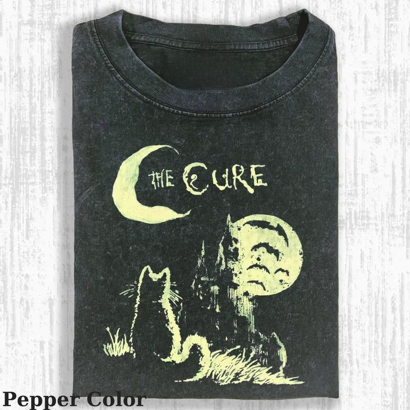 Vintage The Cure Cat T-shirt, Cute Cat Shirt, Love Cat Tshirt- Meme Cringe Funny Dumb Shirts, Unisex Shirt Menswear Womenswear Streetwear