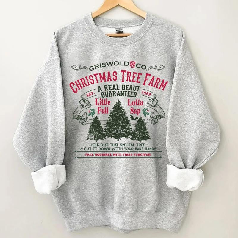 Vintage Tree Farm Christmas Sweatshirt, Christmas Movie Shirt, Men's Women's Xmas Crewneck, Winter Christmas Gift, Funny Christmas Sweatshirt