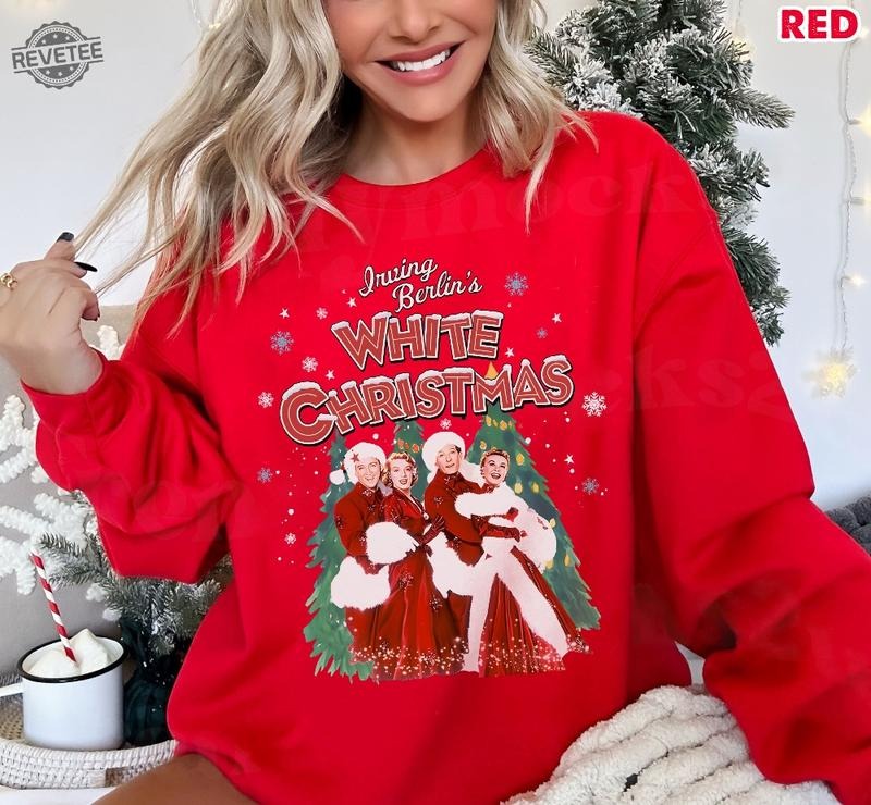 Vintage White Christmas Sweatshirt Christmas Movie Shirt White Sweatshirt