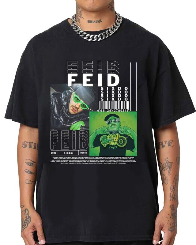 Vintage ferxxo Feid Graphic unisex T Shirt Latin, Rapper, Hiphop, Retro, 90s Vintage Feid Bootleg Tee Sweater