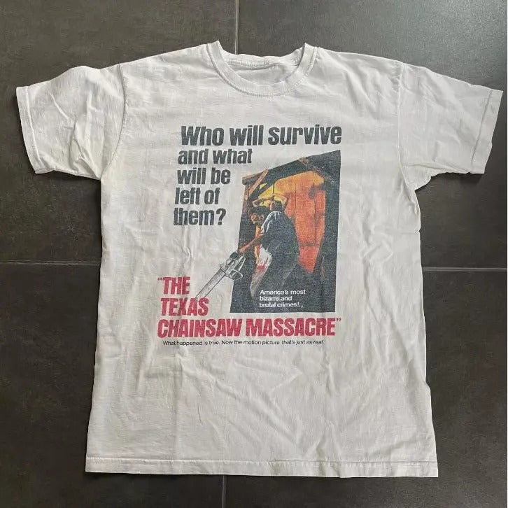 Vintage y2k The Texas Chainsaw Massacre T-Shirt 90s Horror Movie - Vintage y2k tshirt Streetwear Menswear Top