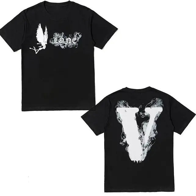 Vlone No Smoking Tee, Casual Hip Hop V-Lone T-Shirt, Vintage Big V T-Shirt, V.lone Unisex Tee Shirt Classic Cotton