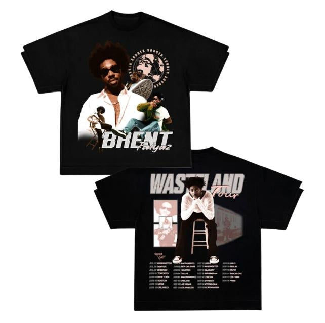 WASTELAND TOUR TEE, Double Sided Prints Vintage T-Shirt, Graphic Tee Shirt, Unisex T-Shirt, Gift For Him, Crewneck Short Sleeve Shirt, Shirt Trending Top Menswear Underwear