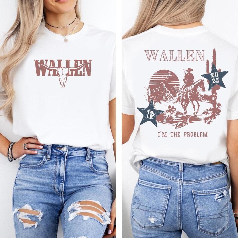 Wallen Western Country Music Shirt Casual Streetwear Styles Nashville Cowboy Style Gift Idea For Fans
